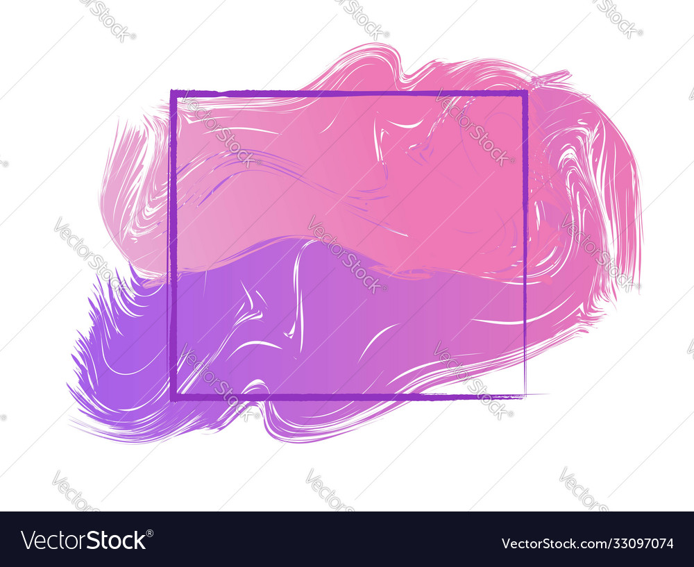 Text frame border on dirty ink colorful vector image Text frame border on dirty ink colorful