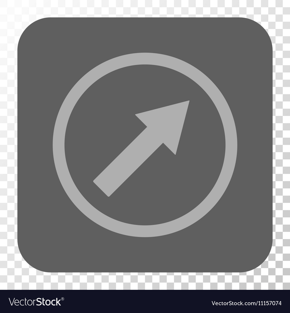 Up-right rounded arrow square button