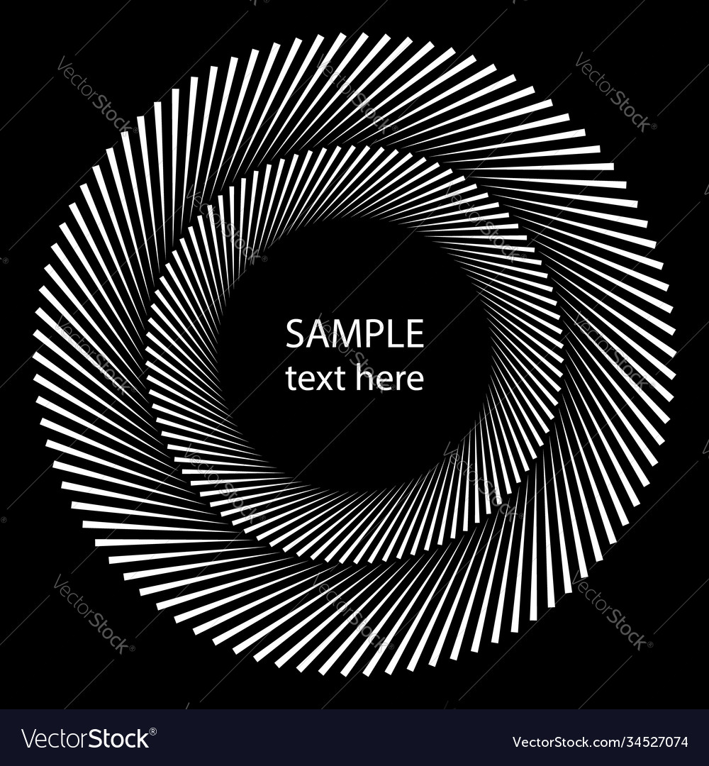 White radial rotated speed lines in circle form