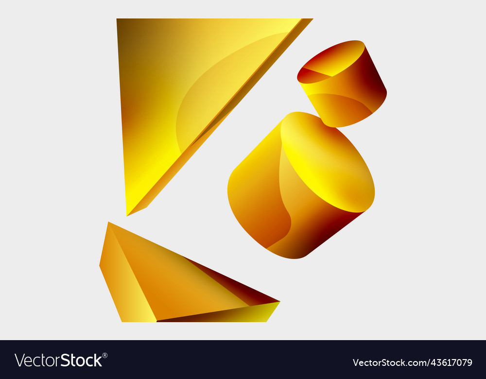 3d minimalist geometric abstract background Vector Image 3d minimalist geometric abstract background