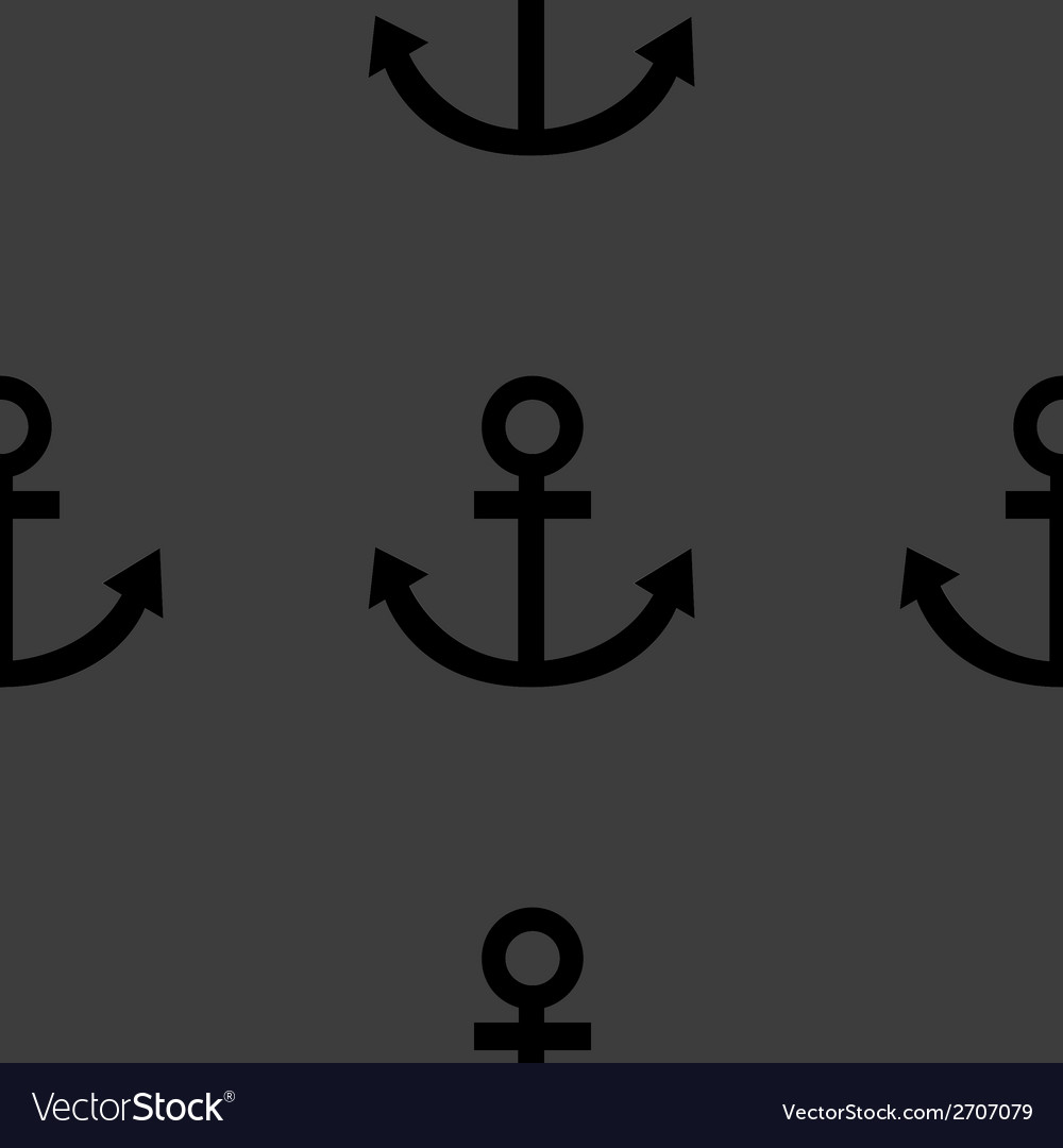 Anchor web icon flat design seamless pattern