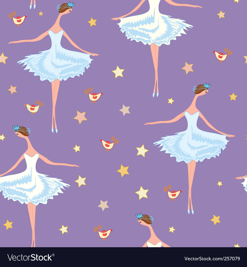 Ballet Girls Seamless Pattern