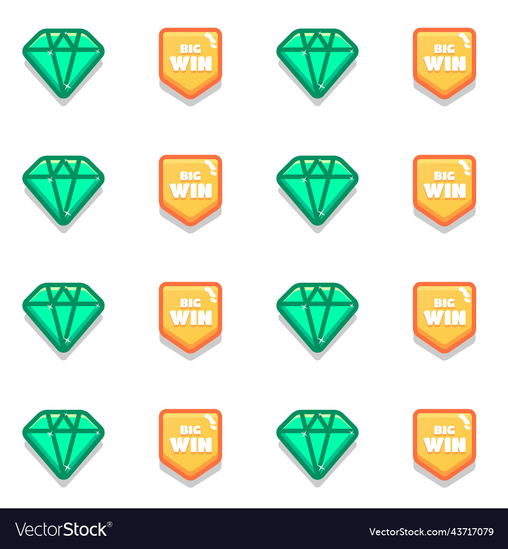 Big set buttons for games and app wooden game ui Vector Image Big set buttons for games and app wooden game ui