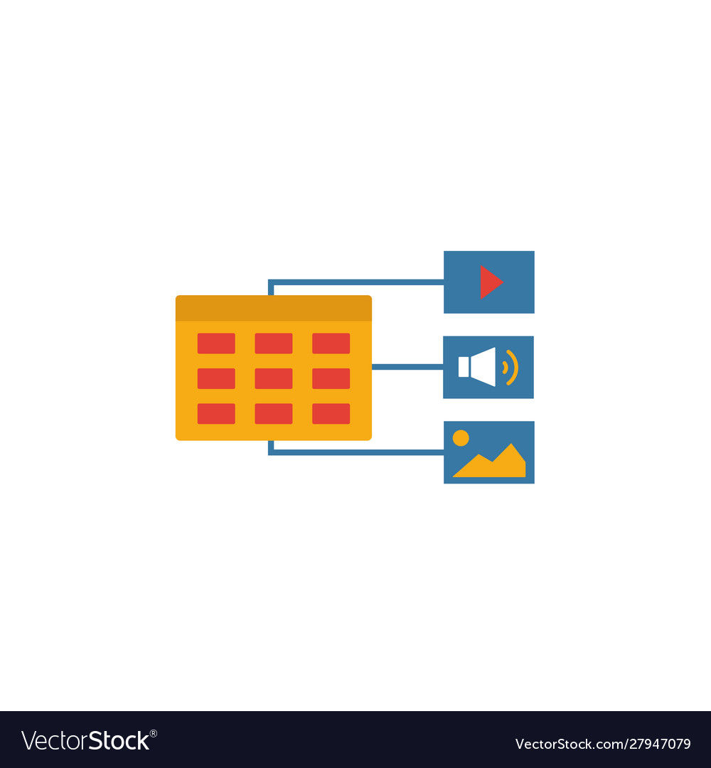Content plan icon simple flat element from vector image Content plan icon simple flat element from