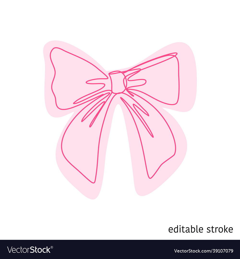 Elegant Continuous Line Bow