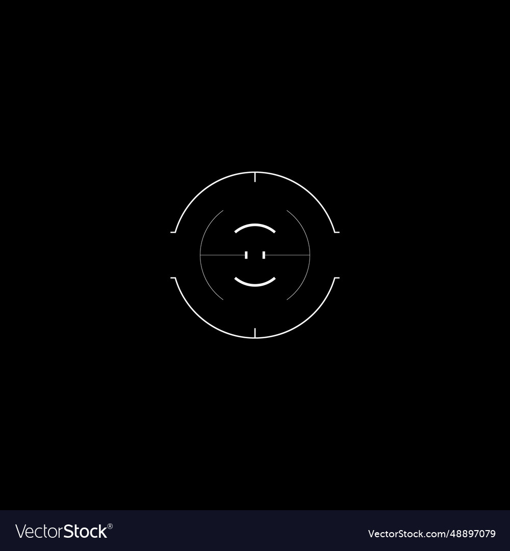 Futuristic gui circle target aim sight hud