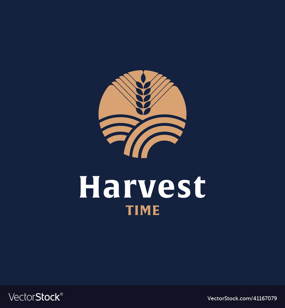 Harvest time logo concept Royalty Free Vector Image