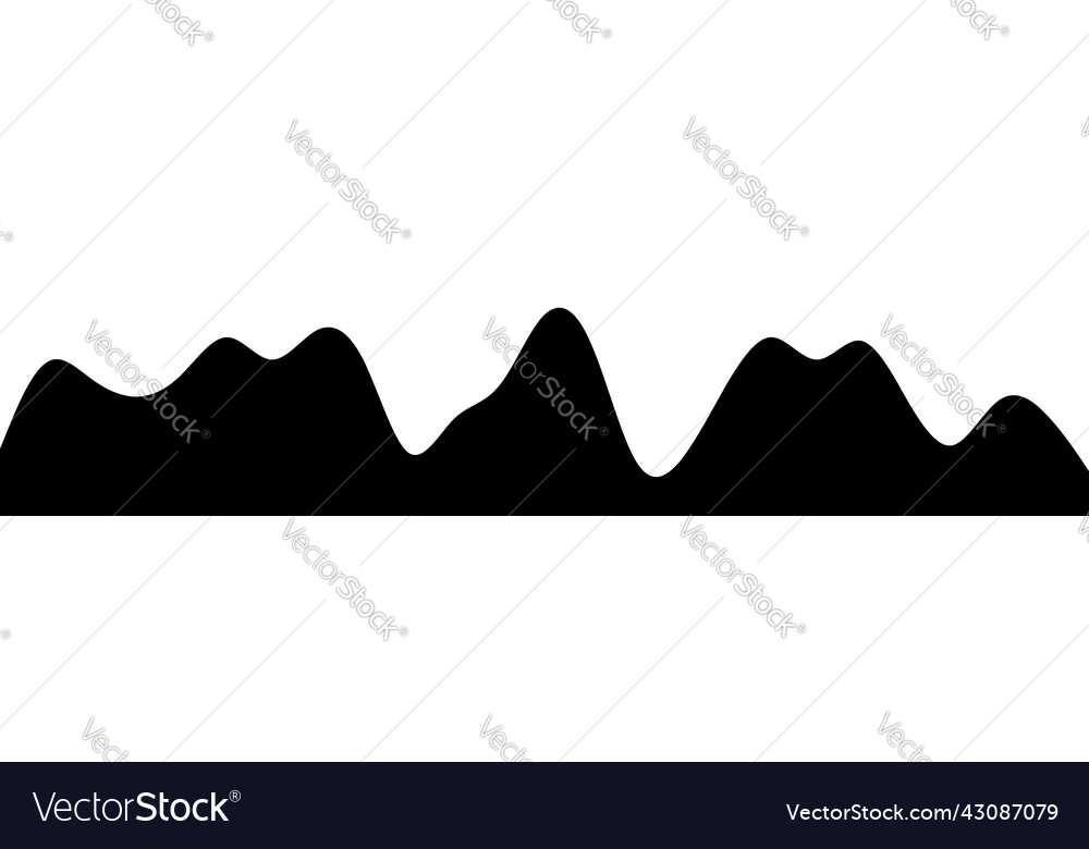 Hilly bumpy mountain shape background vector image Hilly bumpy mountain shape background