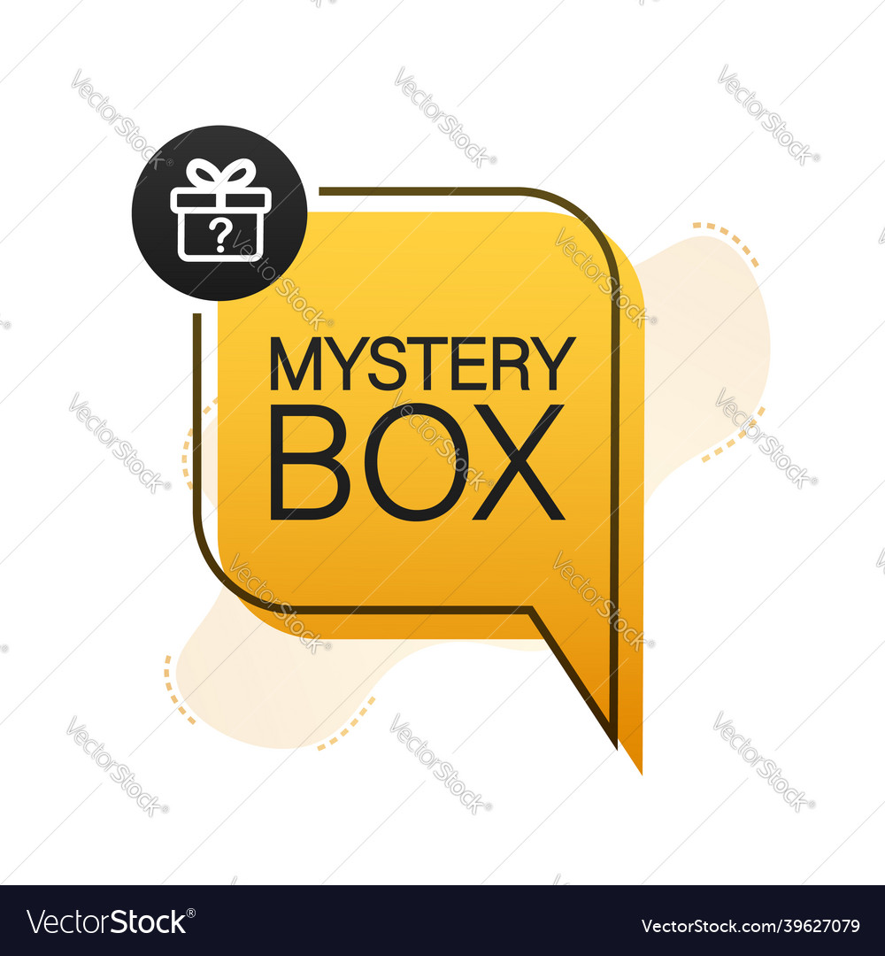 Mystery Box Banner Packaging For Concept Design Vector Image