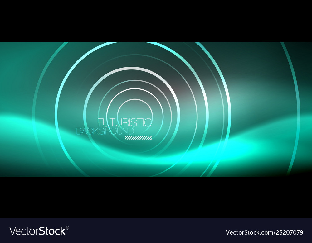 Neon Circle Abstract Background