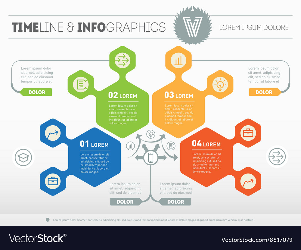 Part of the report with logo and icons set