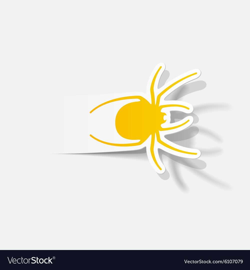 Realistic design element spider