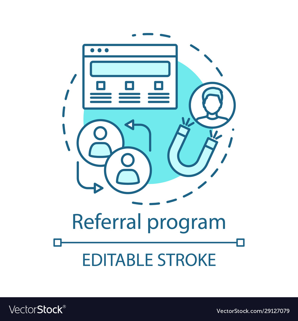 Referral program concept icon marketing campaign Vector Image