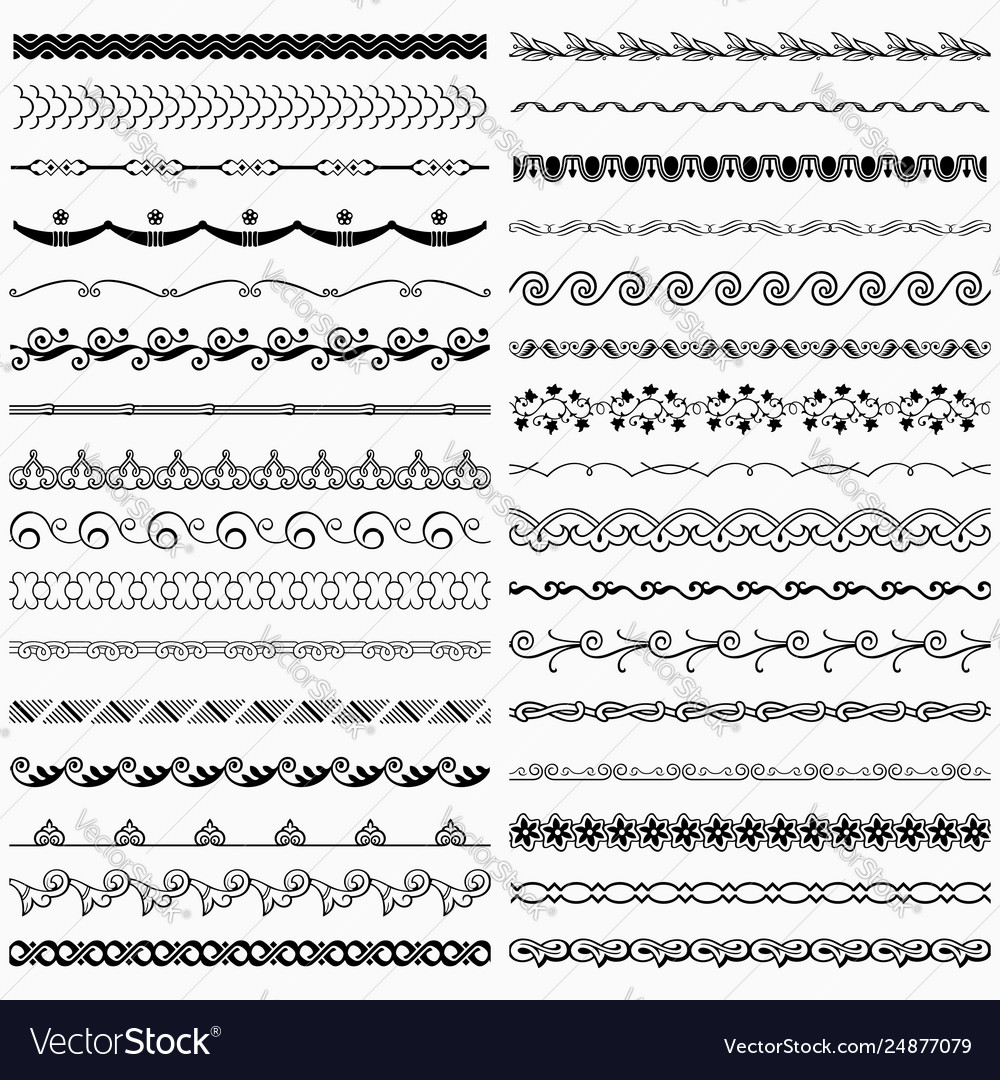 Seamless horizontal elements vector image Seamless horizontal elements
