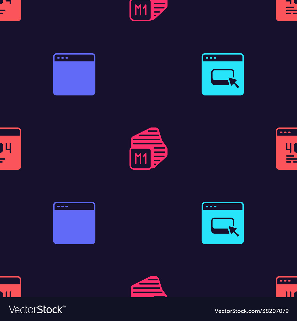 Set browser files window processor and page vector image Set browser files window processor and page