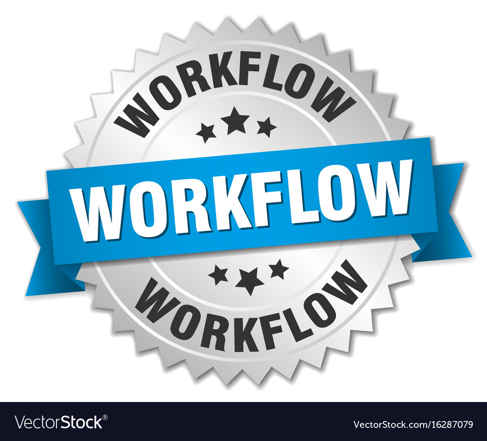 Workflow round isolated silver badge