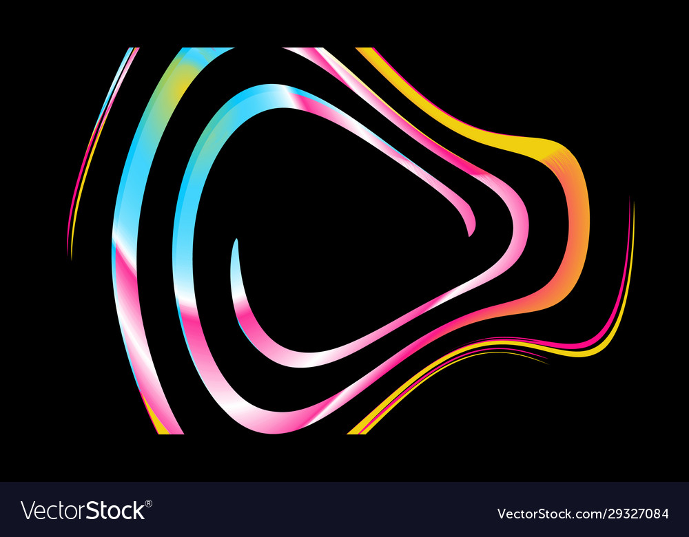 Abstract rounded twisted circular