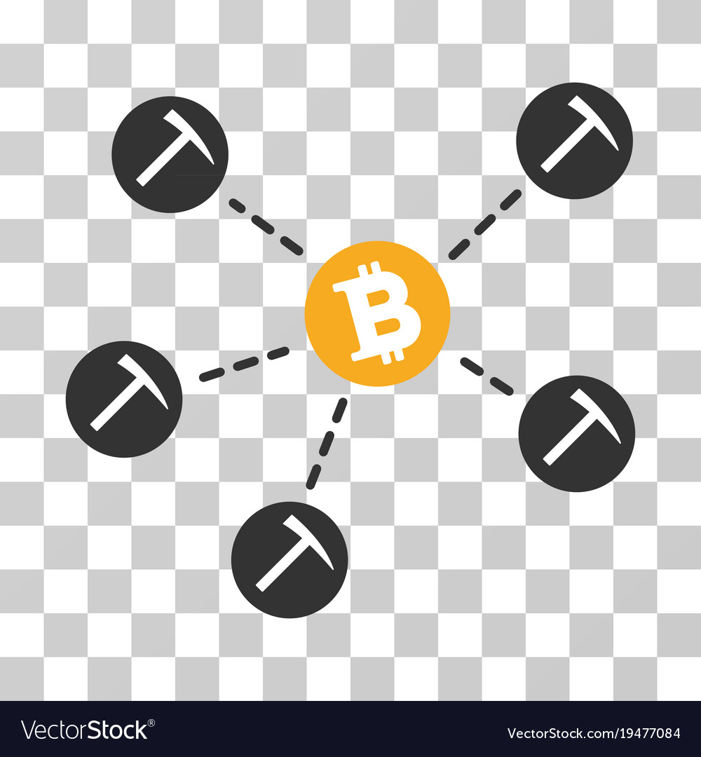 Bitcoin mining network icon