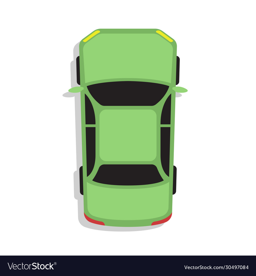 Car top view Royalty Free Vector Image - VectorStock