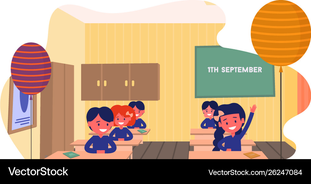 Different school compositions Royalty Free Vector Image