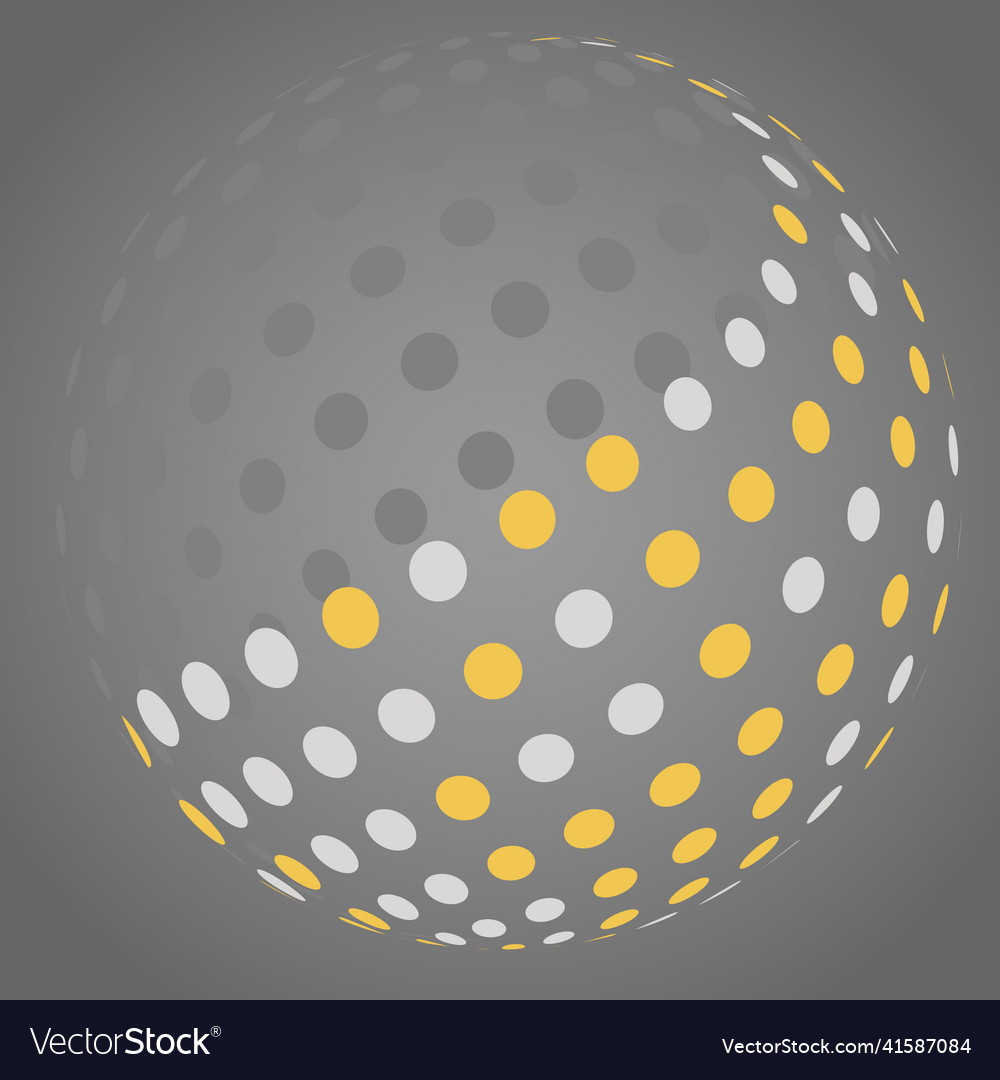 Dotted 3d yellow spheres