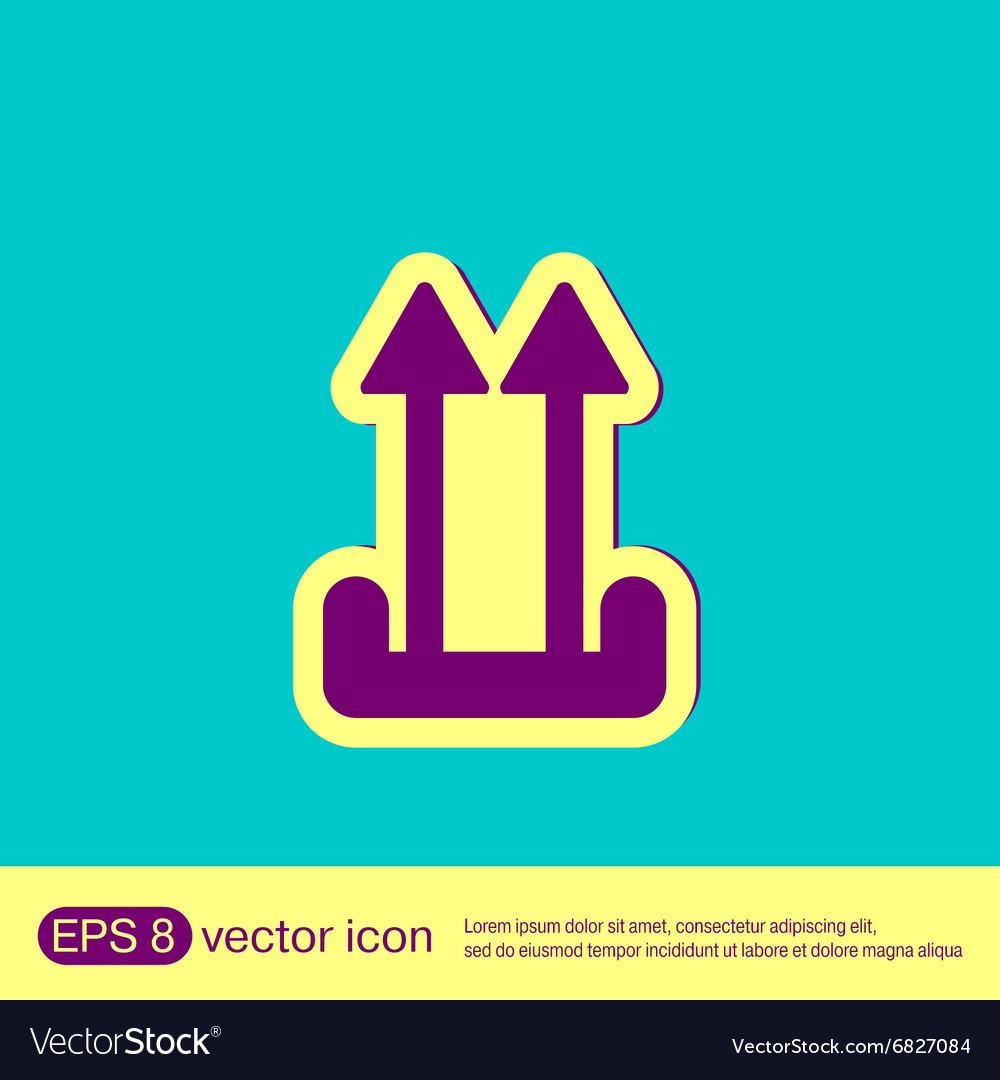 Fragile symbol arrow up logistic icon