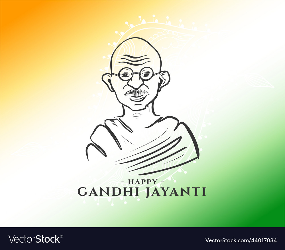 Gandhi jayanti banner with mahatma design