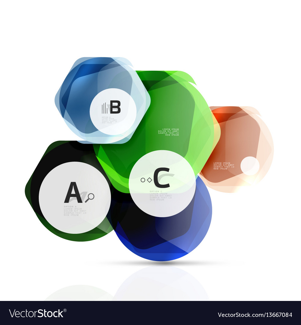 Geometrical hexagons abstract background Vector Image Geometrical hexagons abstract background