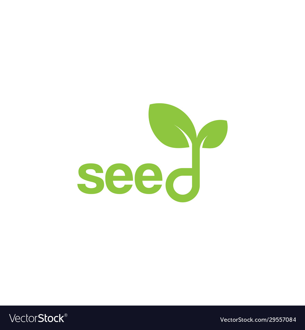 Green seed logo Royalty Free Vector Image - VectorStock