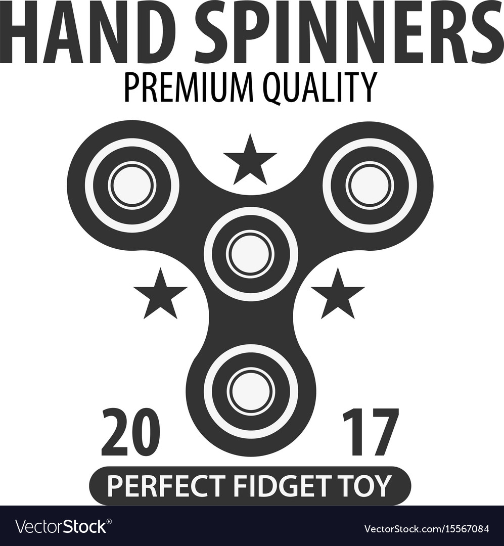 Hand spinner logo emblems and icon fidget Vector Image