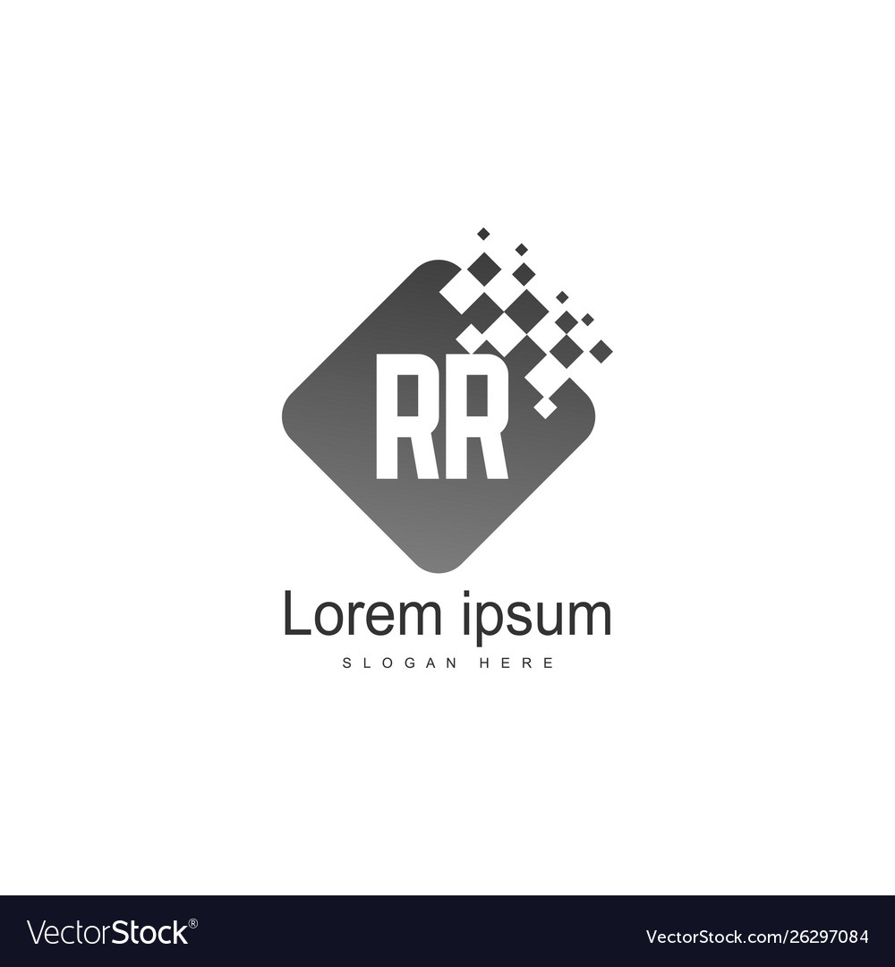 Original rr Logo Vorlage mit modernem Rahmen