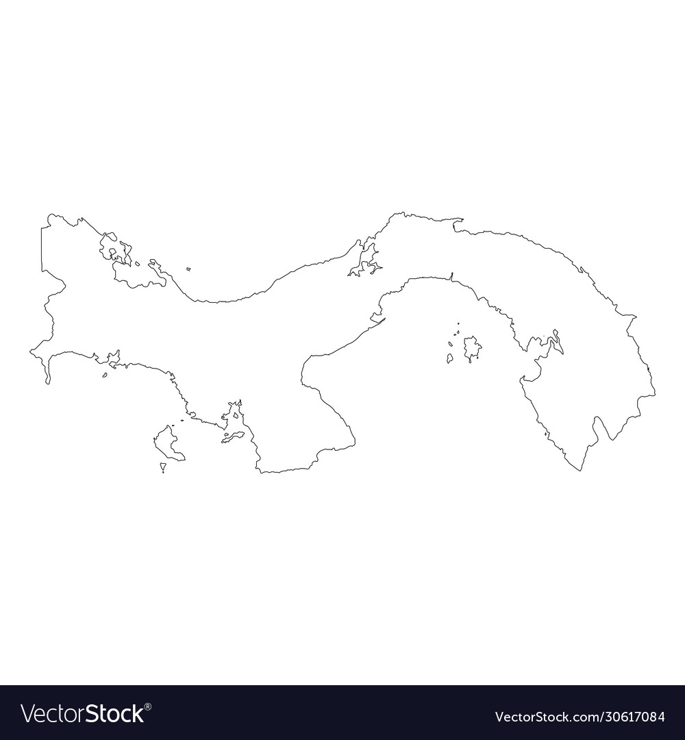 Map panama country and capital isolated