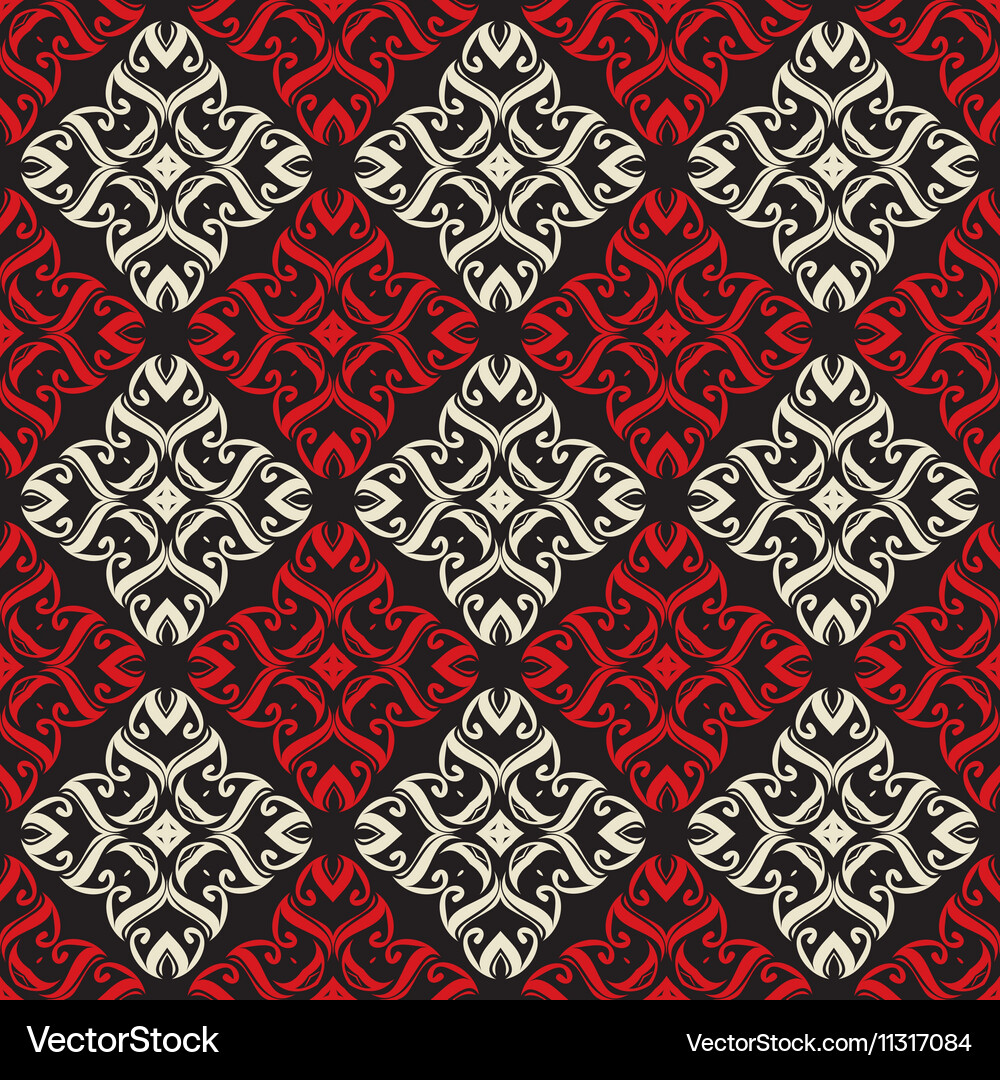 Seamless ornament pattern tile Royalty Free Vector Image