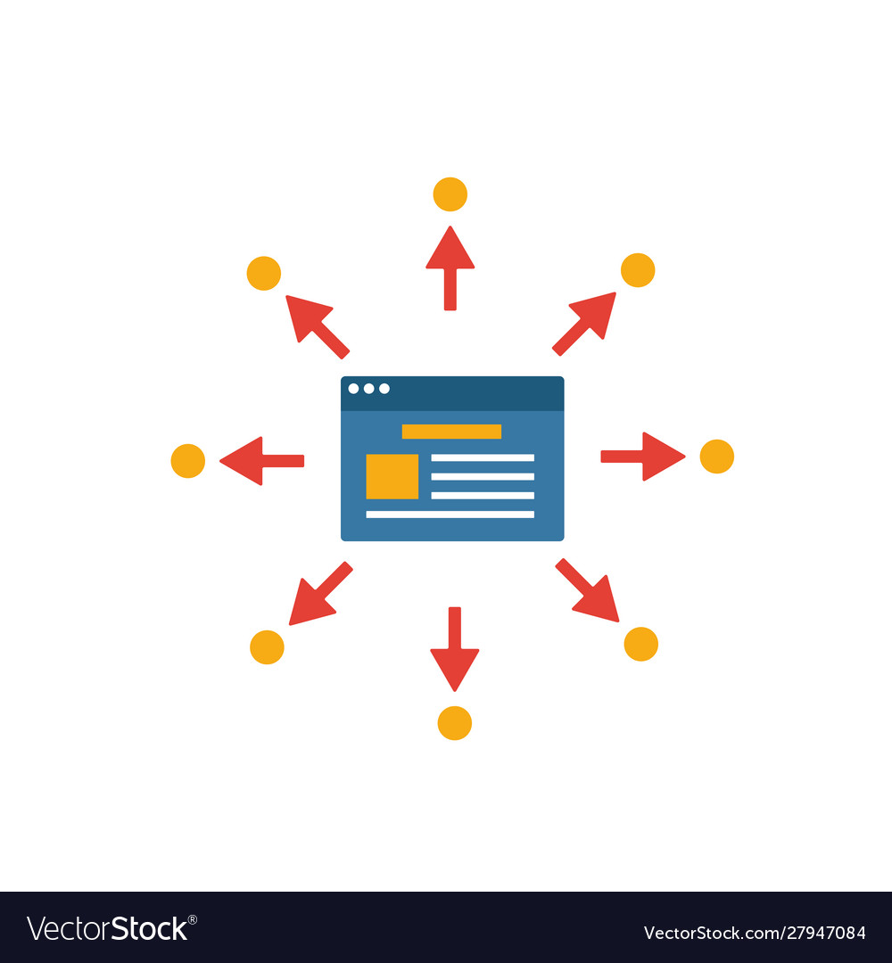 Viral content icon simple flat element from