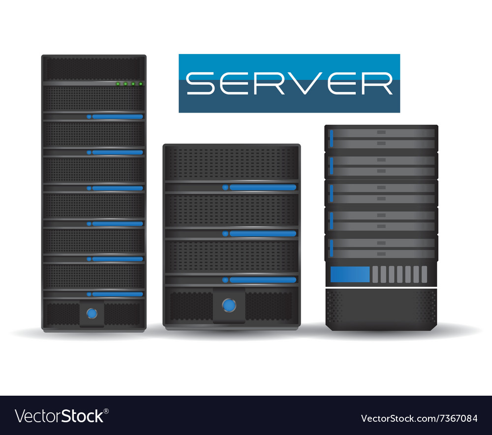 Web hosting and data security design Royalty Free Vector