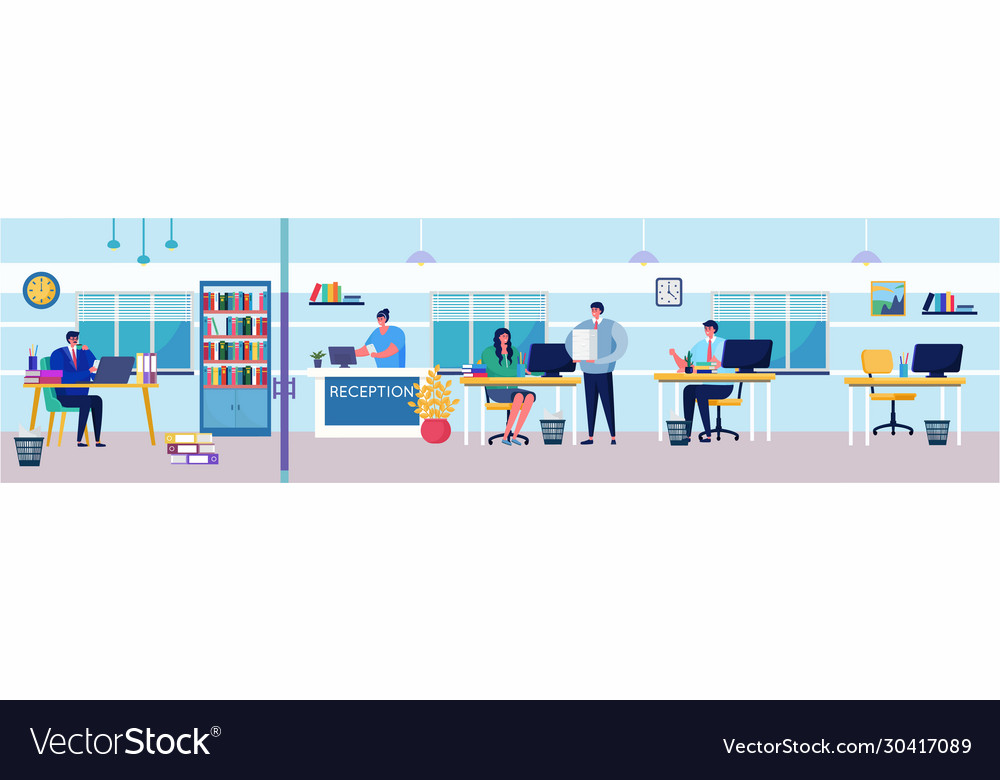 Business people in working process activity vector image Business people in working process activity