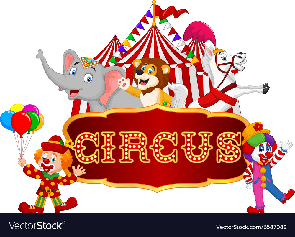 cartoon circus animals