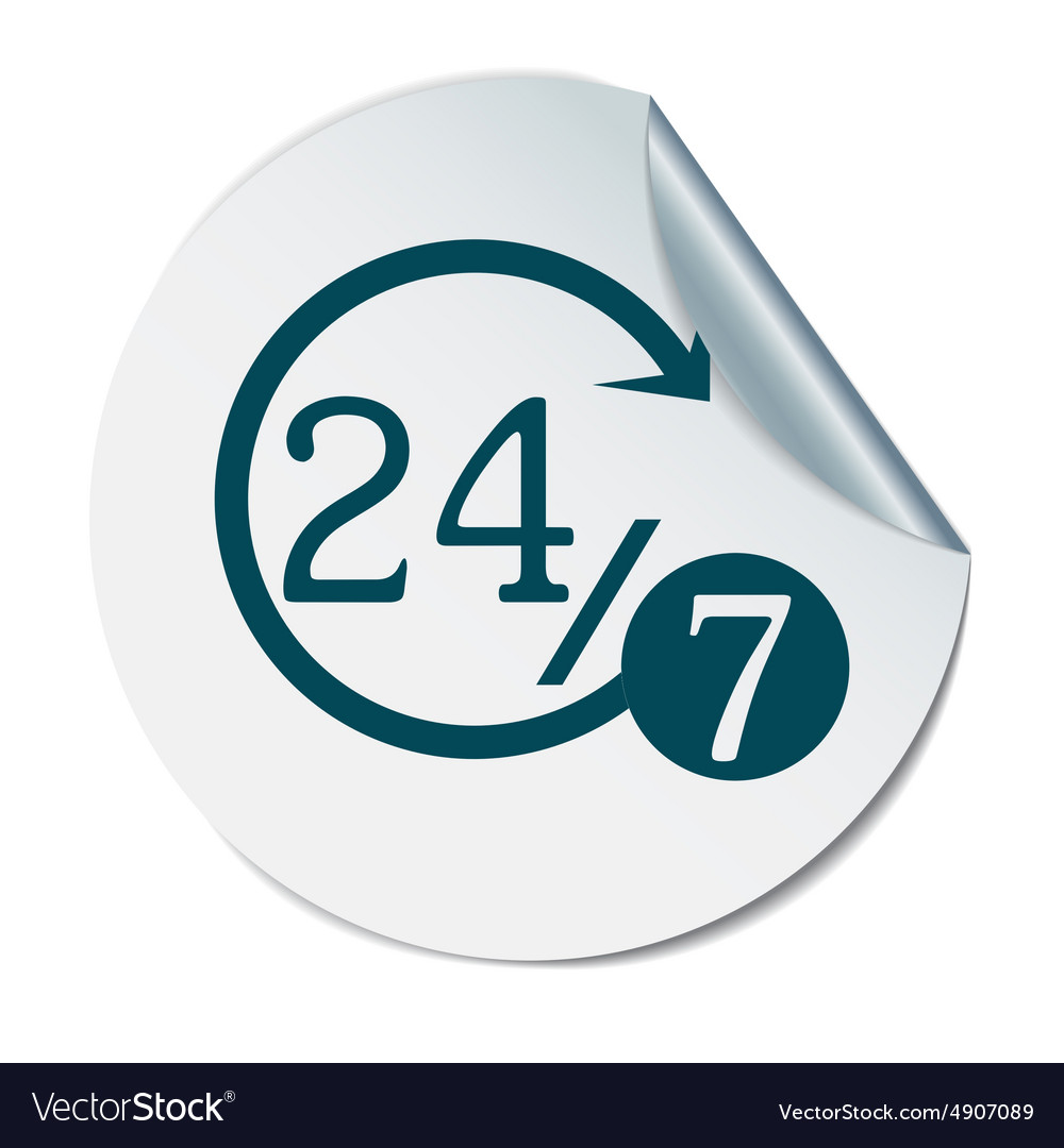 Character 24 7 open hours a day and days
