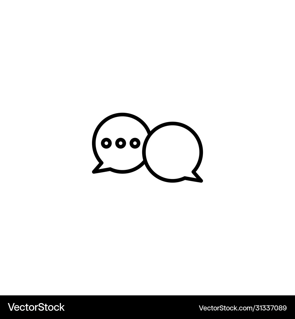 Chat talk icon Royalty Free Vector Image - VectorStock