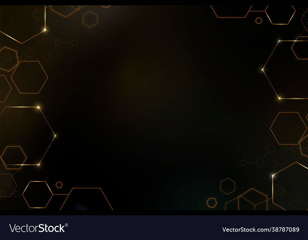 Digital technology background with hexagon frame