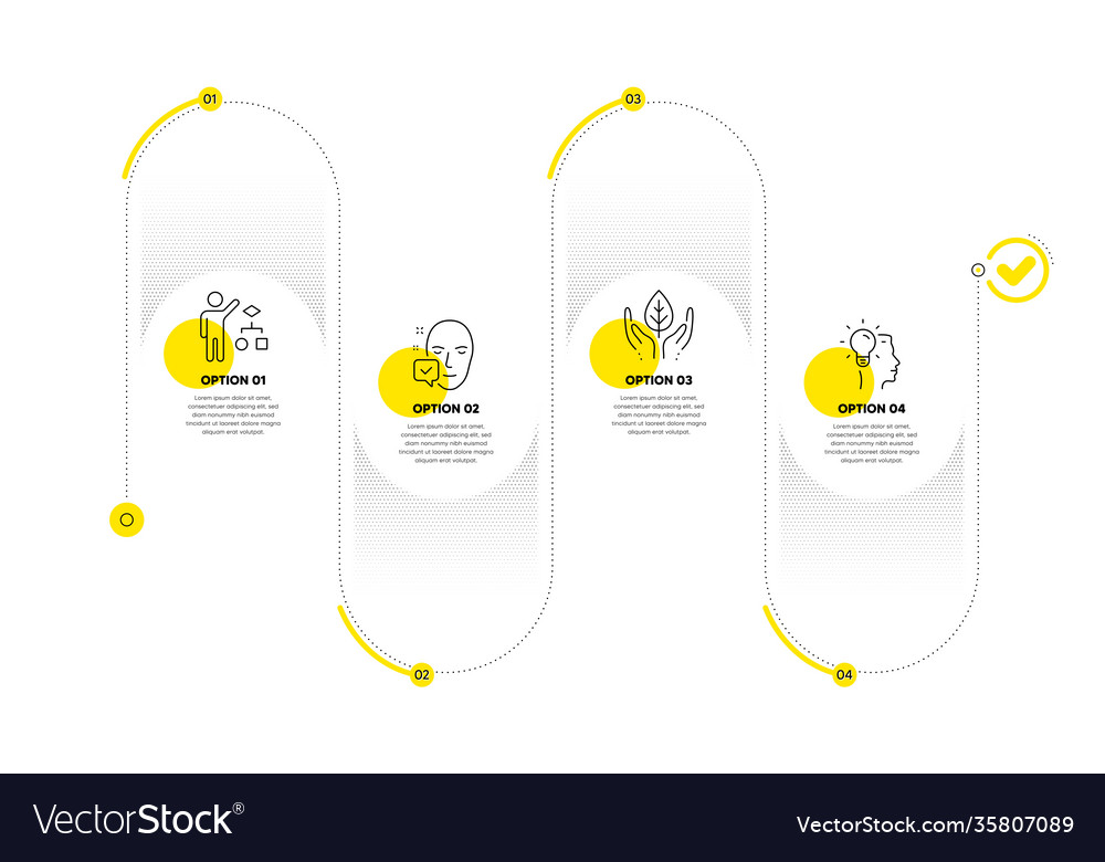 Fair trade face accepted and algorithm icons set vector image Fair trade face accepted and algorithm icons set
