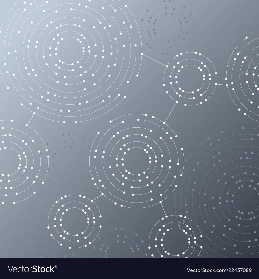 Geometric pattern with connected lines and dots vector image Geometric pattern with connected lines and dots