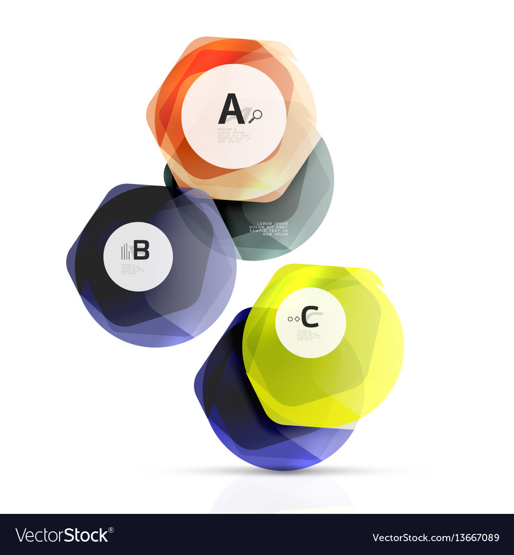 Geometrical hexagons abstract background vector image Geometrical hexagons abstract background