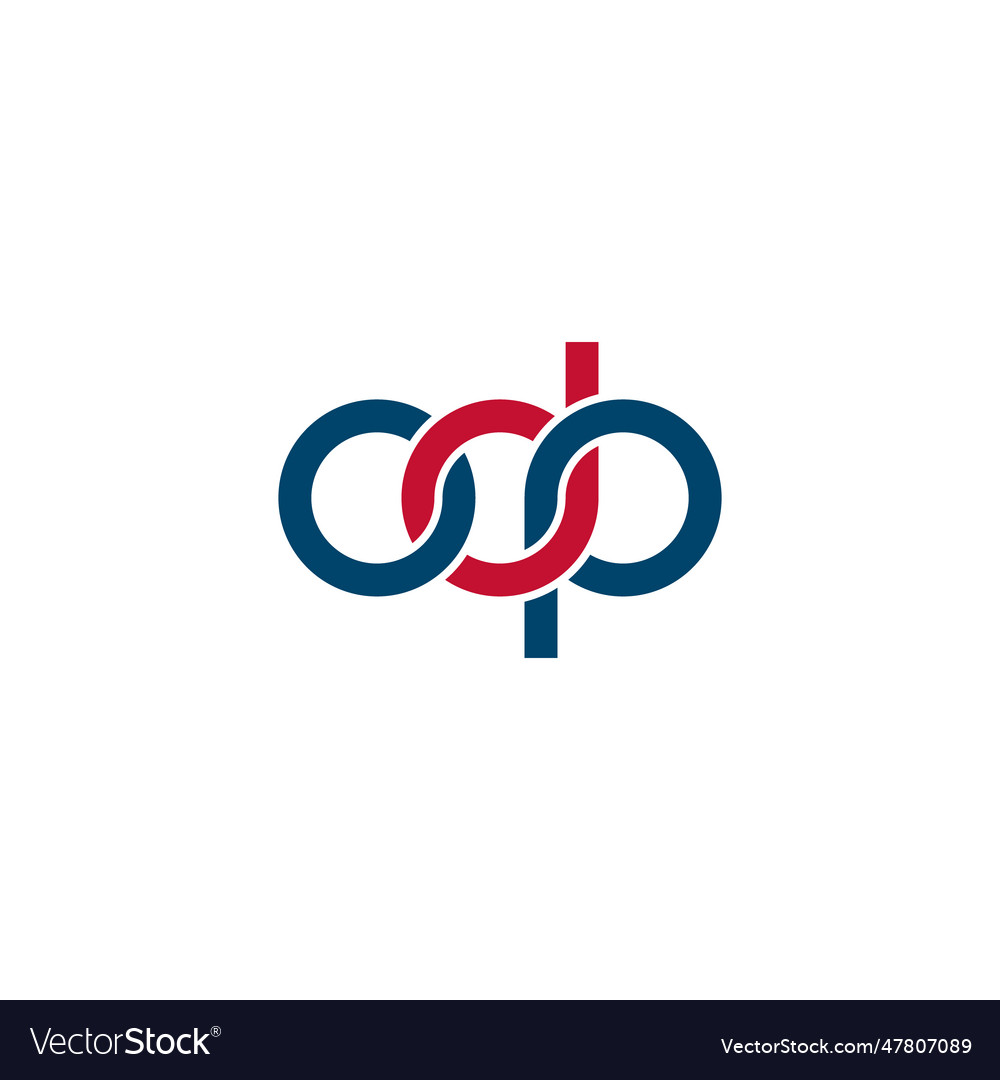 Letters odp monogram logo design vector image Letters odp monogram logo design