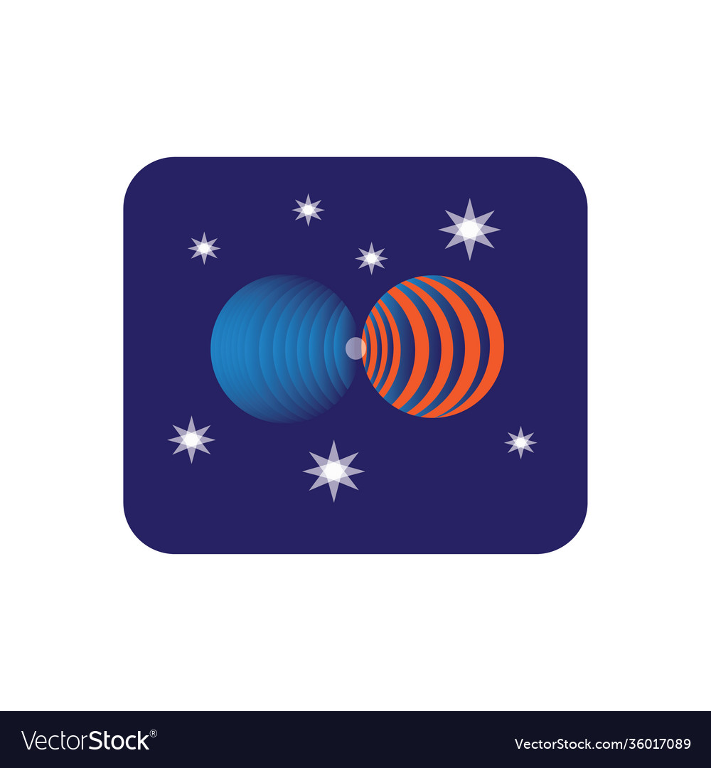 Planet space signal background design