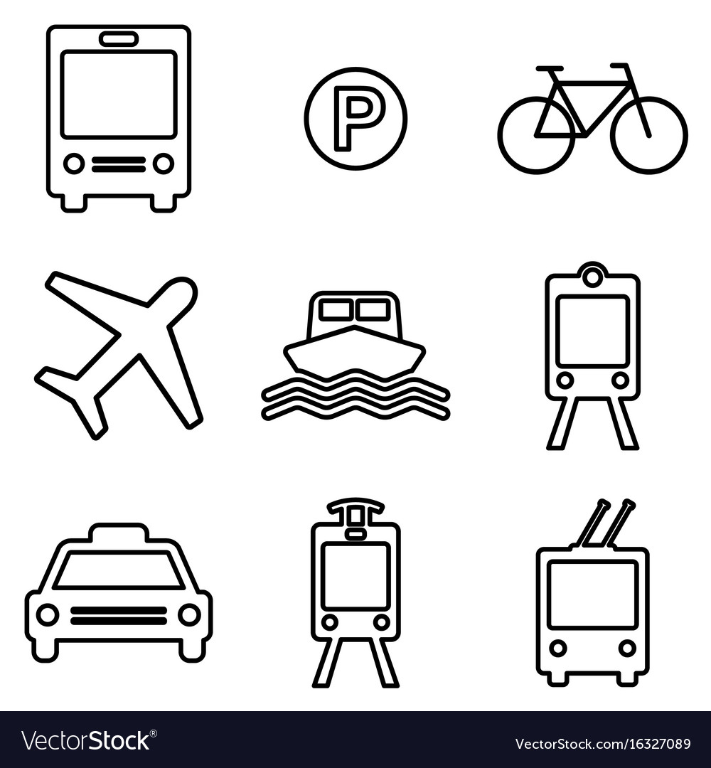 Public Transport Line Icons