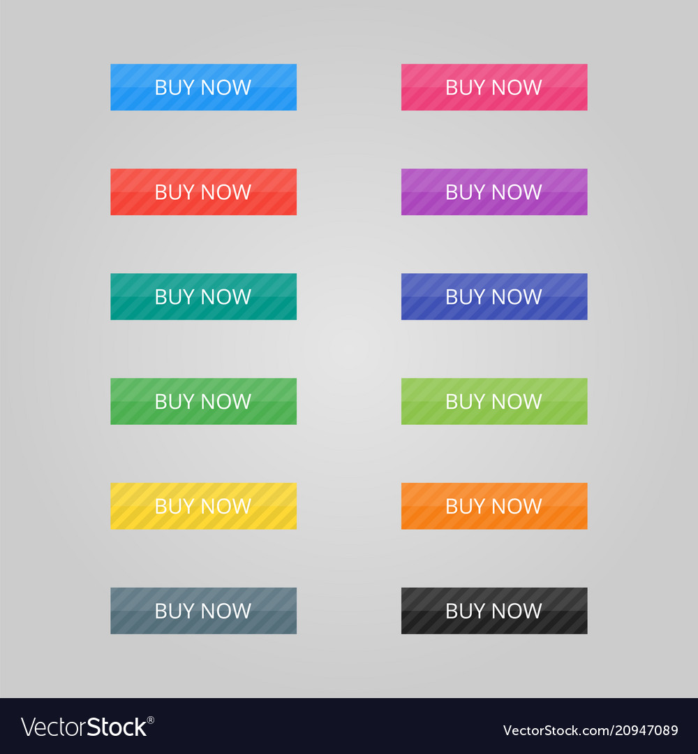 Set of colored buttons web elements
