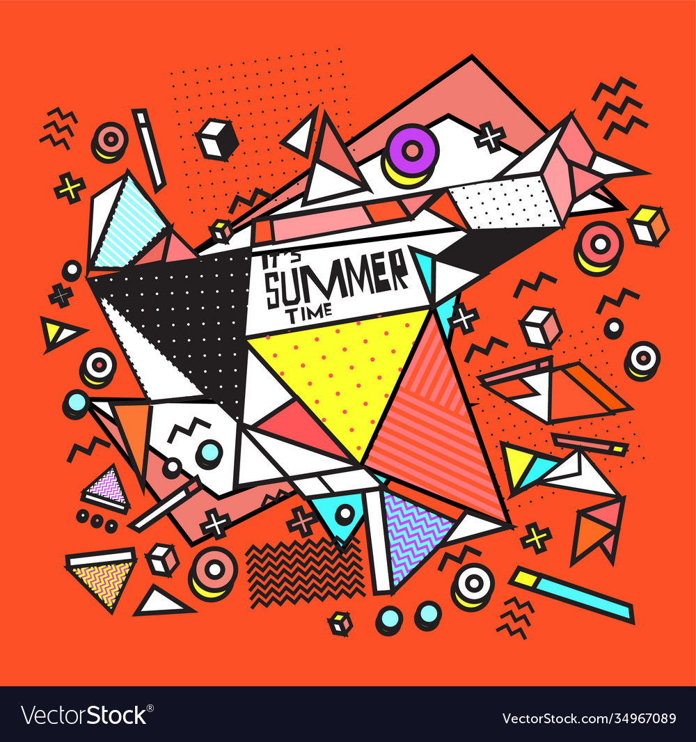 Triangle geometric forms for summer design event