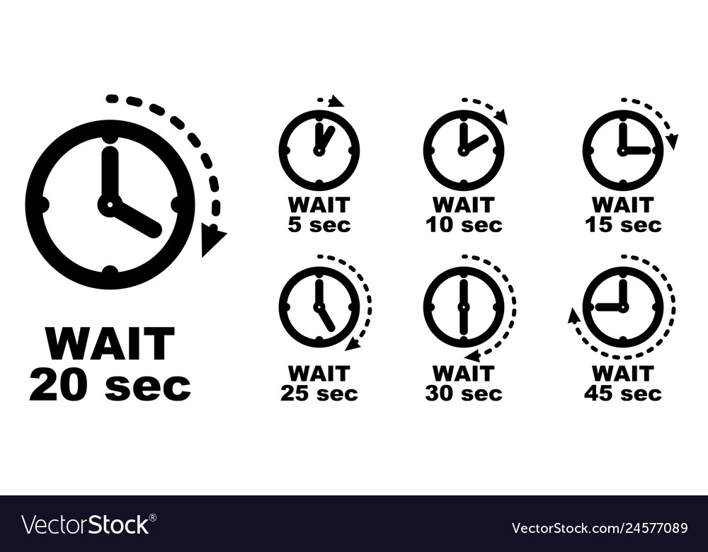 Wait pause period of passing time icon simple vector image Wait pause period of passing time icon simple
