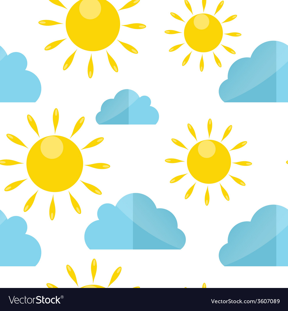 Weather seamless pattern